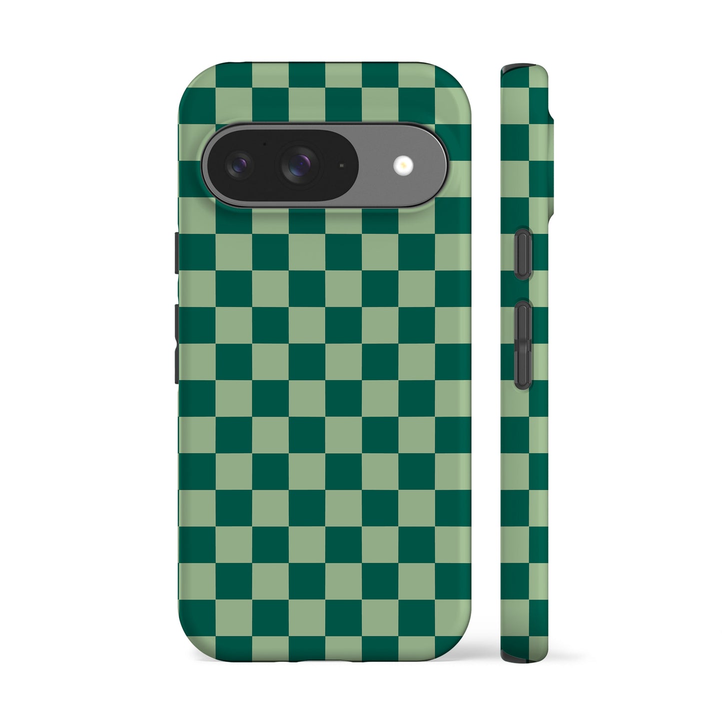 Dark Green Checkers Phone Case