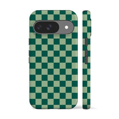 Dark Green Checkers Phone Case