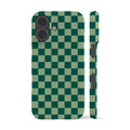Dark Green Checkers Phone Case