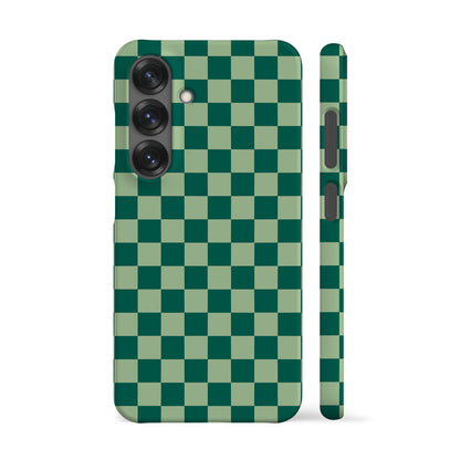 Dark Green Checkers Phone Case