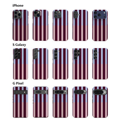 Dusty Blue Rose Stripes Phone Case