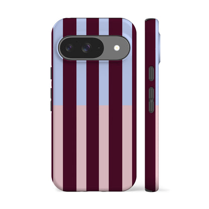 Dusty Blue Rose Stripes Phone Case