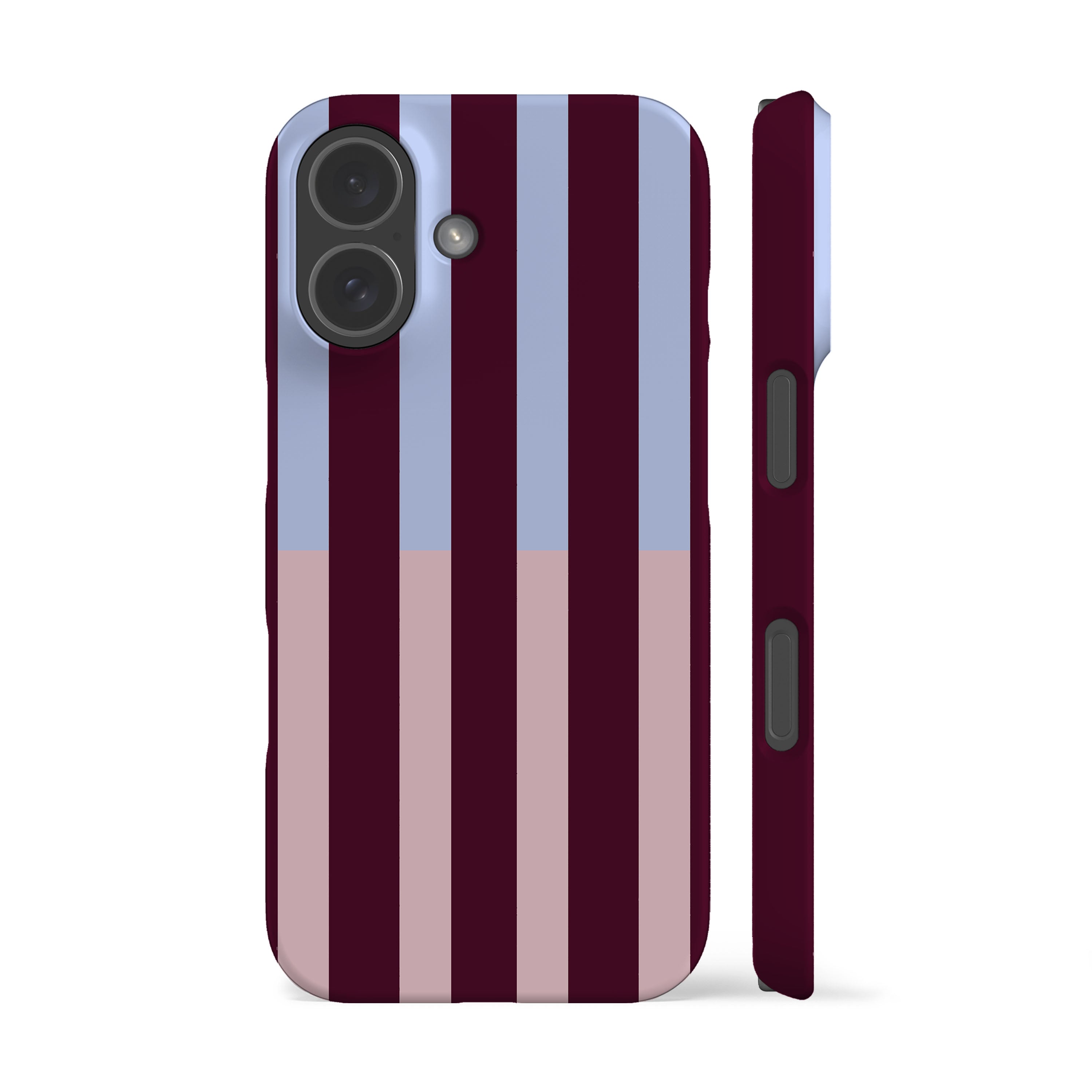Dusty Blue Rose Stripes Phone Case