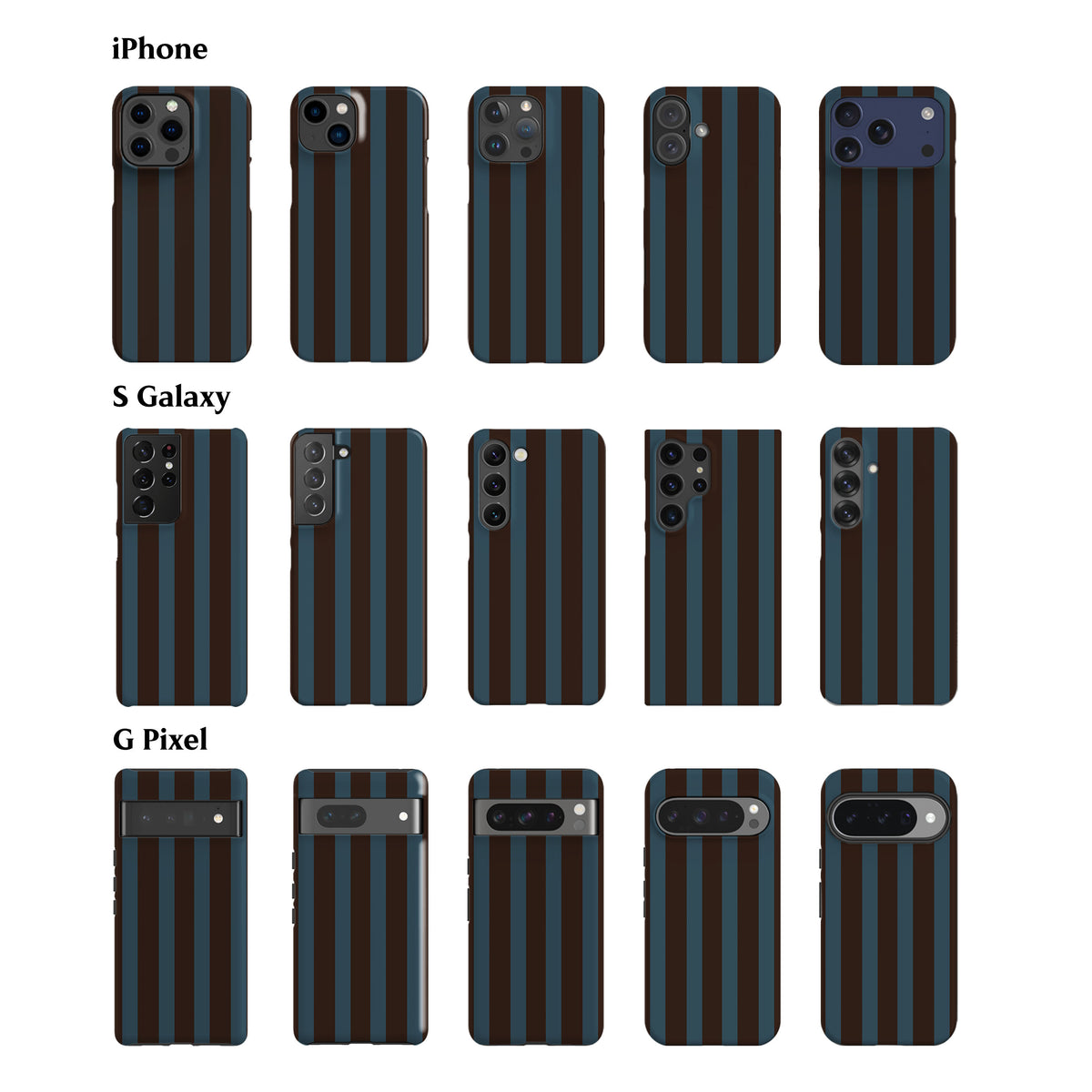 Fall Brown Blue Stripes Phone Case
