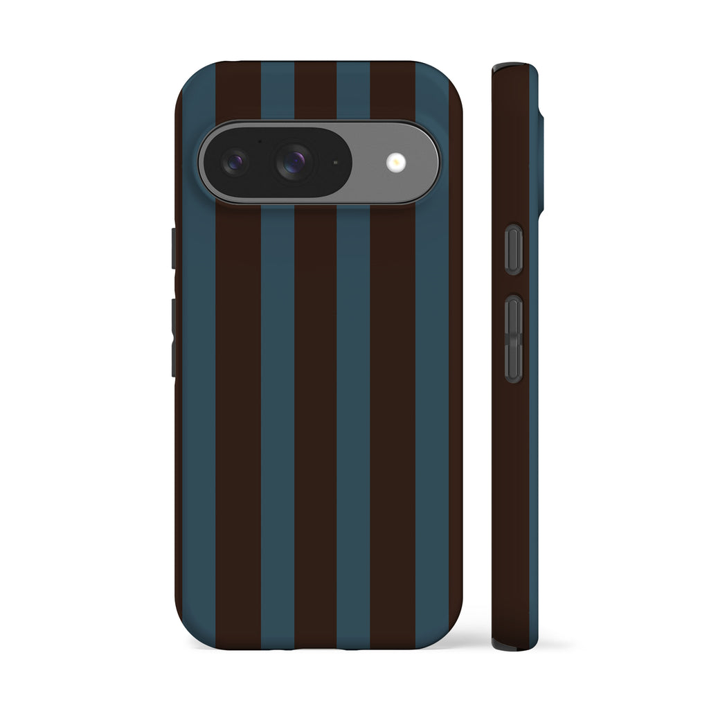 Fall Brown Blue Stripes Phone Case