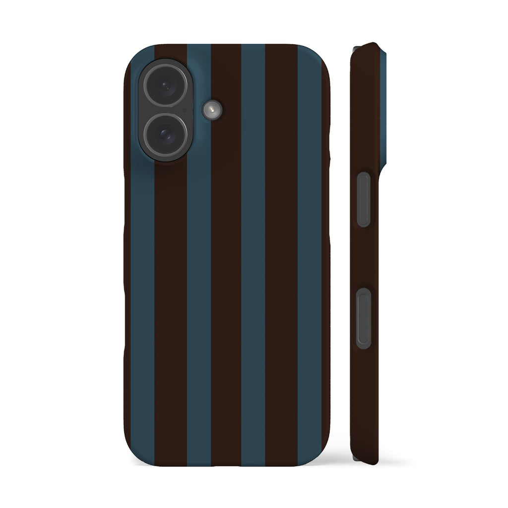 Fall Brown Blue Stripes Phone Case