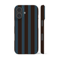 Fall Brown Blue Stripes Phone Case
