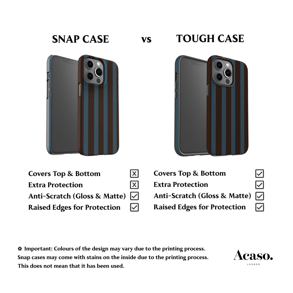 Fall Brown Blue Stripes Phone Case