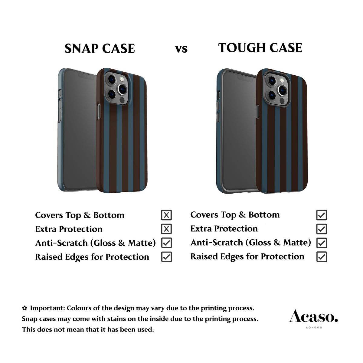 Fall Brown Blue Stripes Phone Case