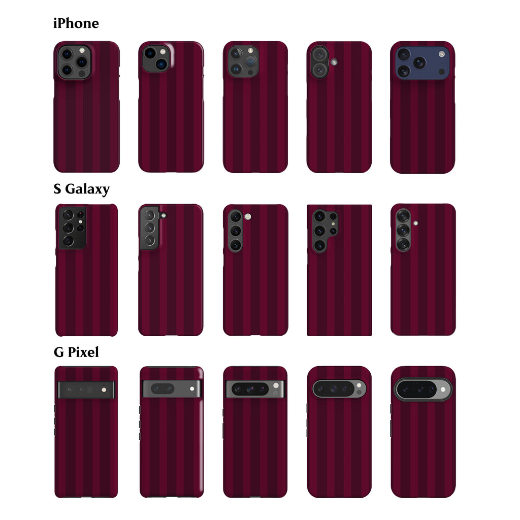 Winter Cherry Stripes Phone Case