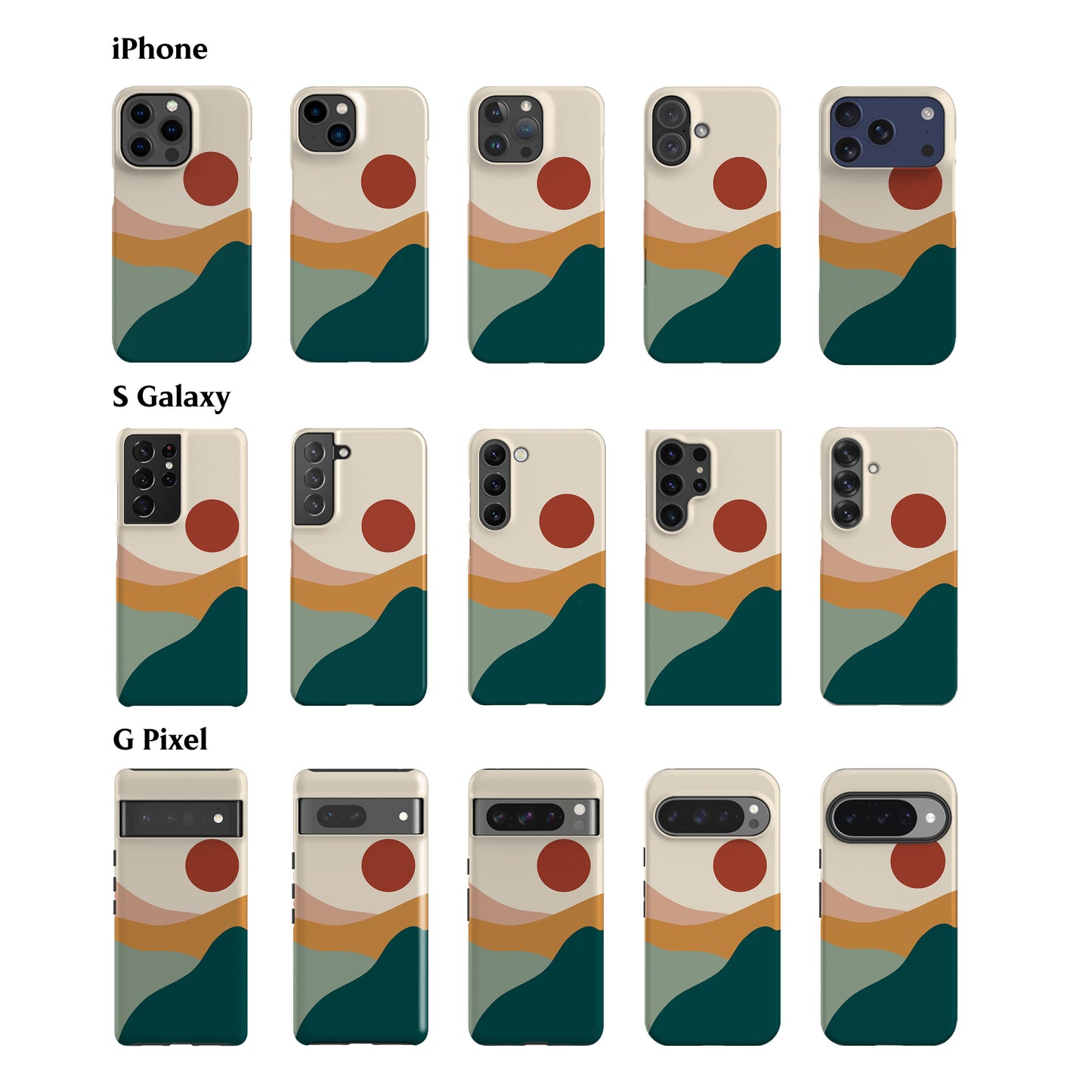 Fall Landscape Teal Phone Case