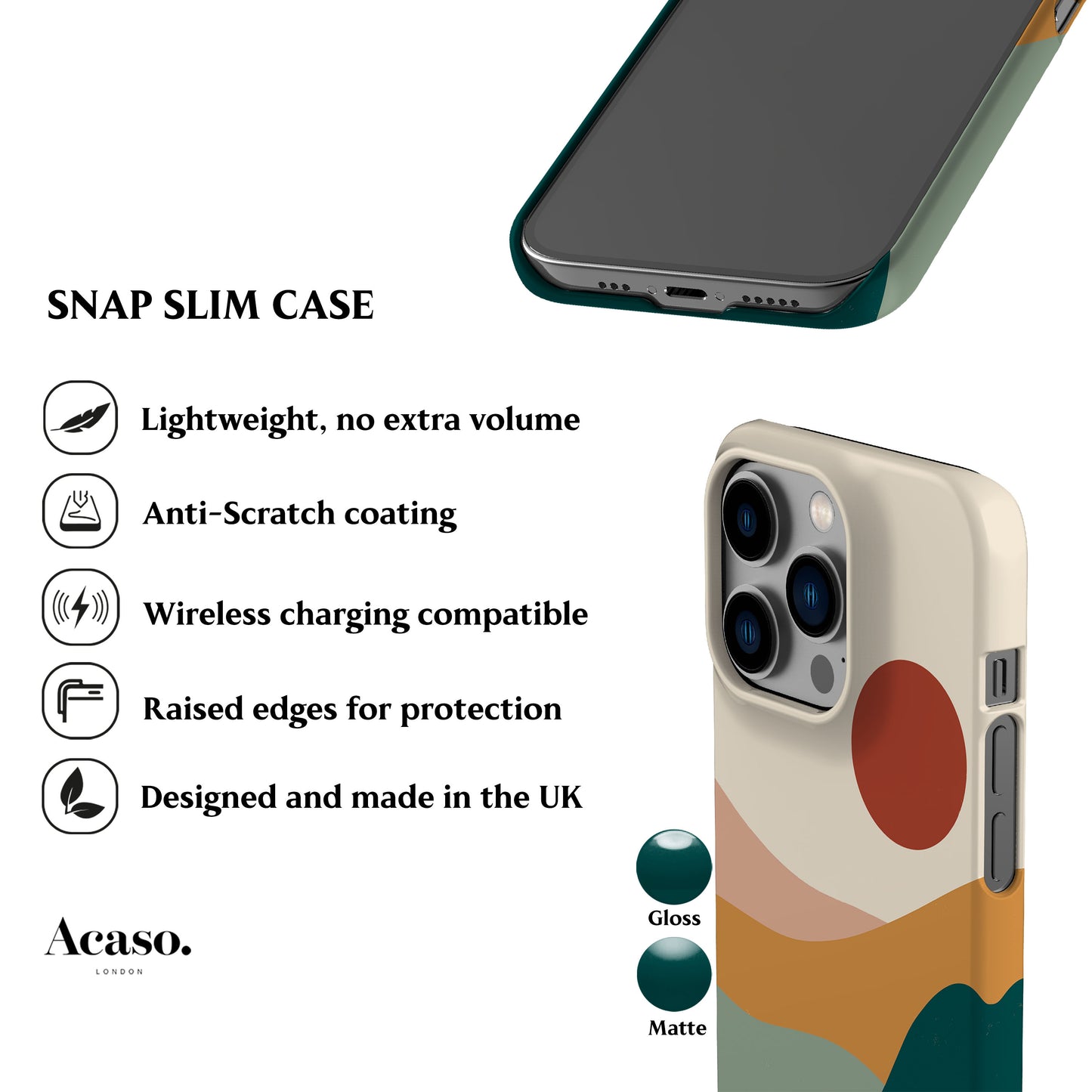 Fall Landscape Teal Phone Case