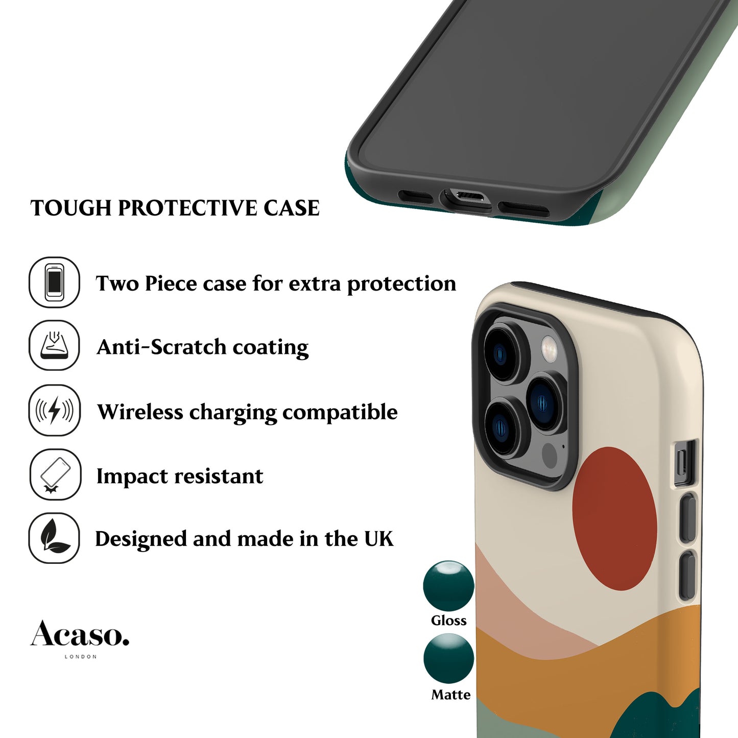 Fall Landscape Teal Phone Case