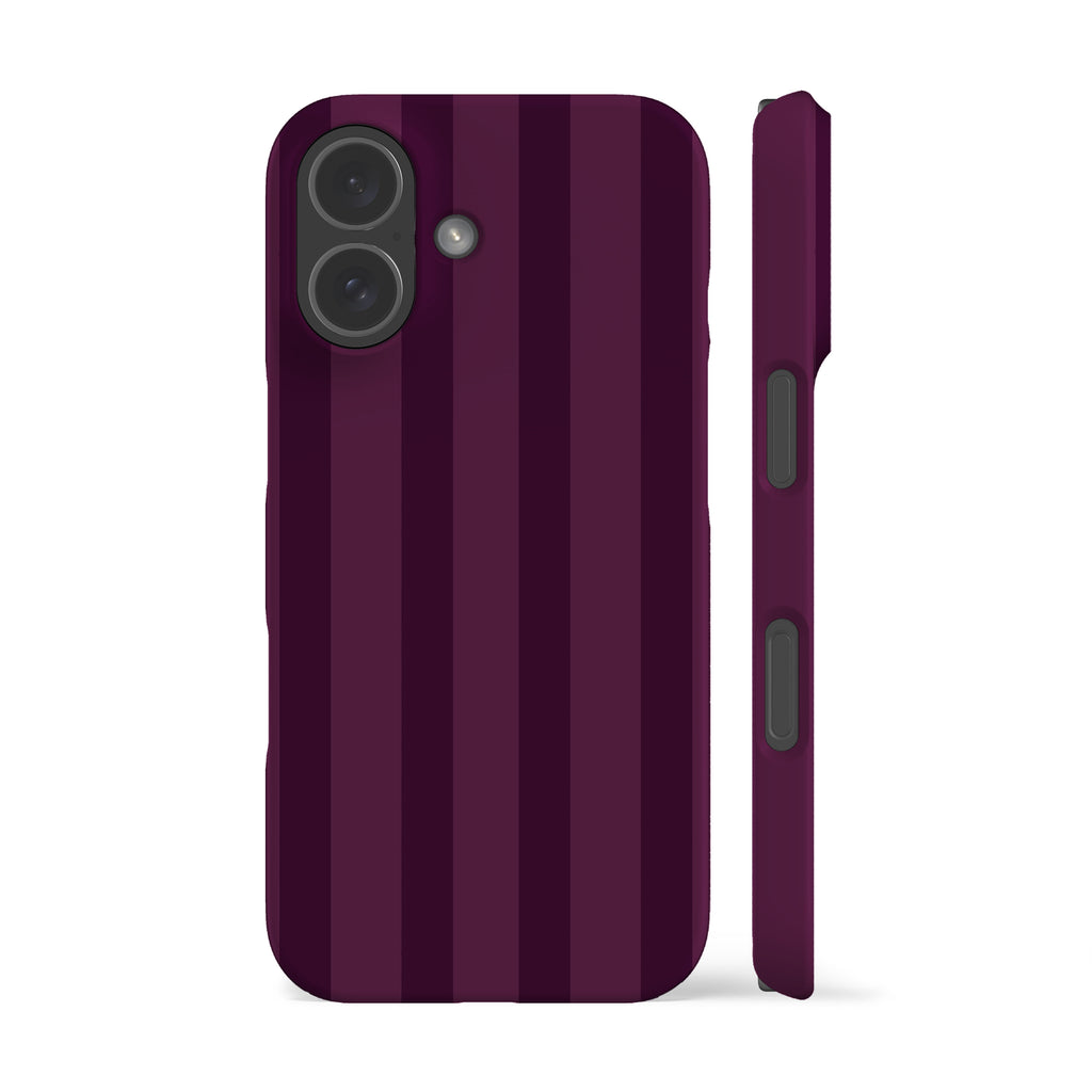 Dark Mulberry Stripes Phone Case
