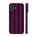 Dark Mulberry Stripes Phone Case