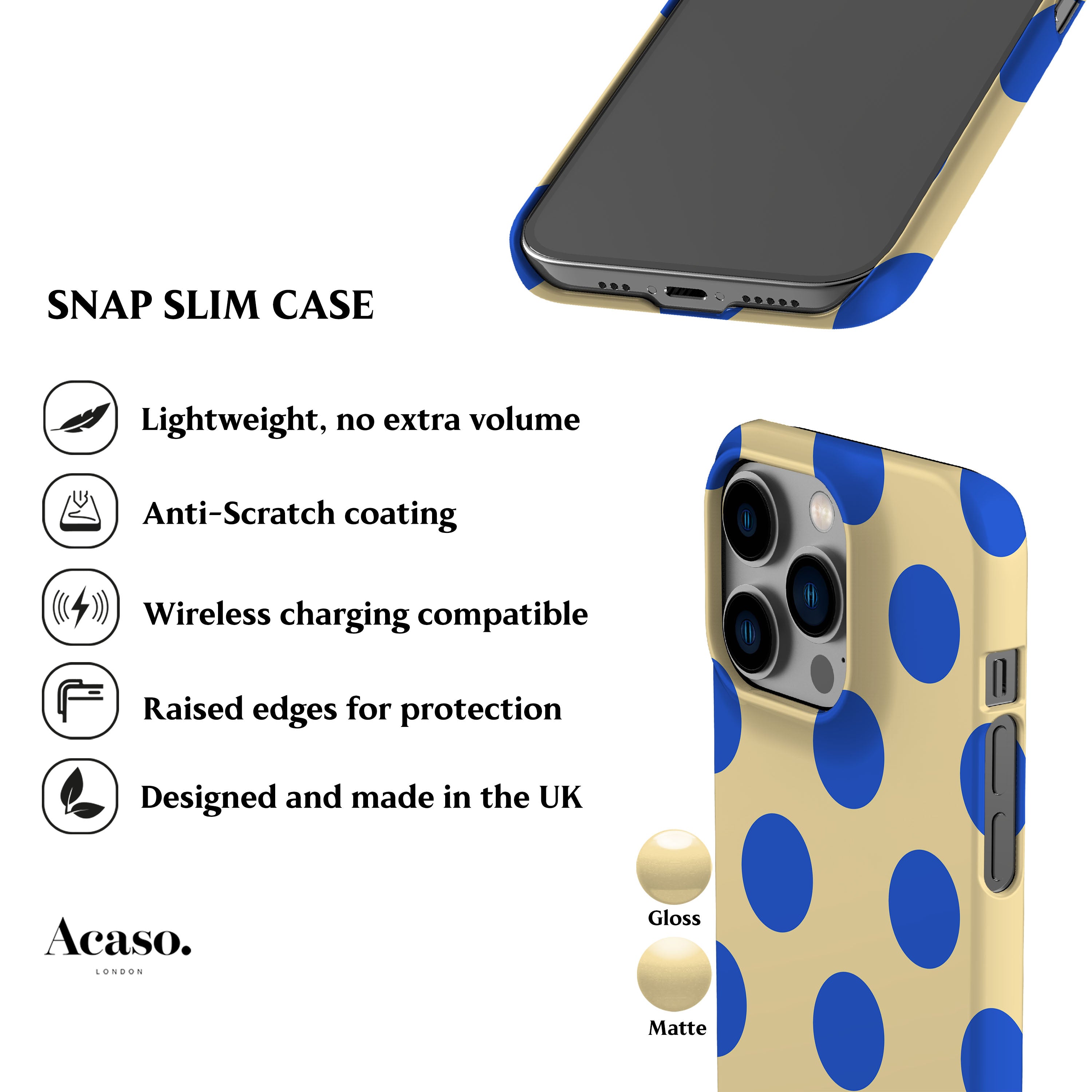 Feria Dots Butter Yellow Phone Case