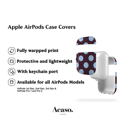 Dark Purple Dots AirPods Case Cover
