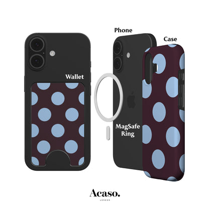 Feria Dots Dark Purple Magnetic Phone Wallet