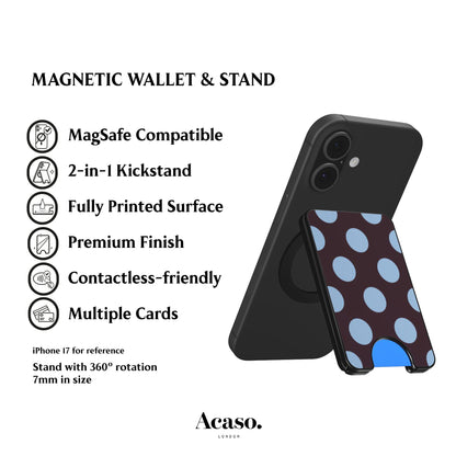 Feria Dots Dark Purple Magnetic Phone Wallet