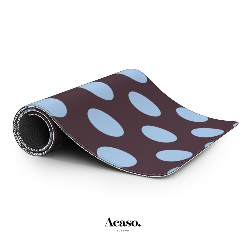 Feria Dots Dark Purple Desk Mat