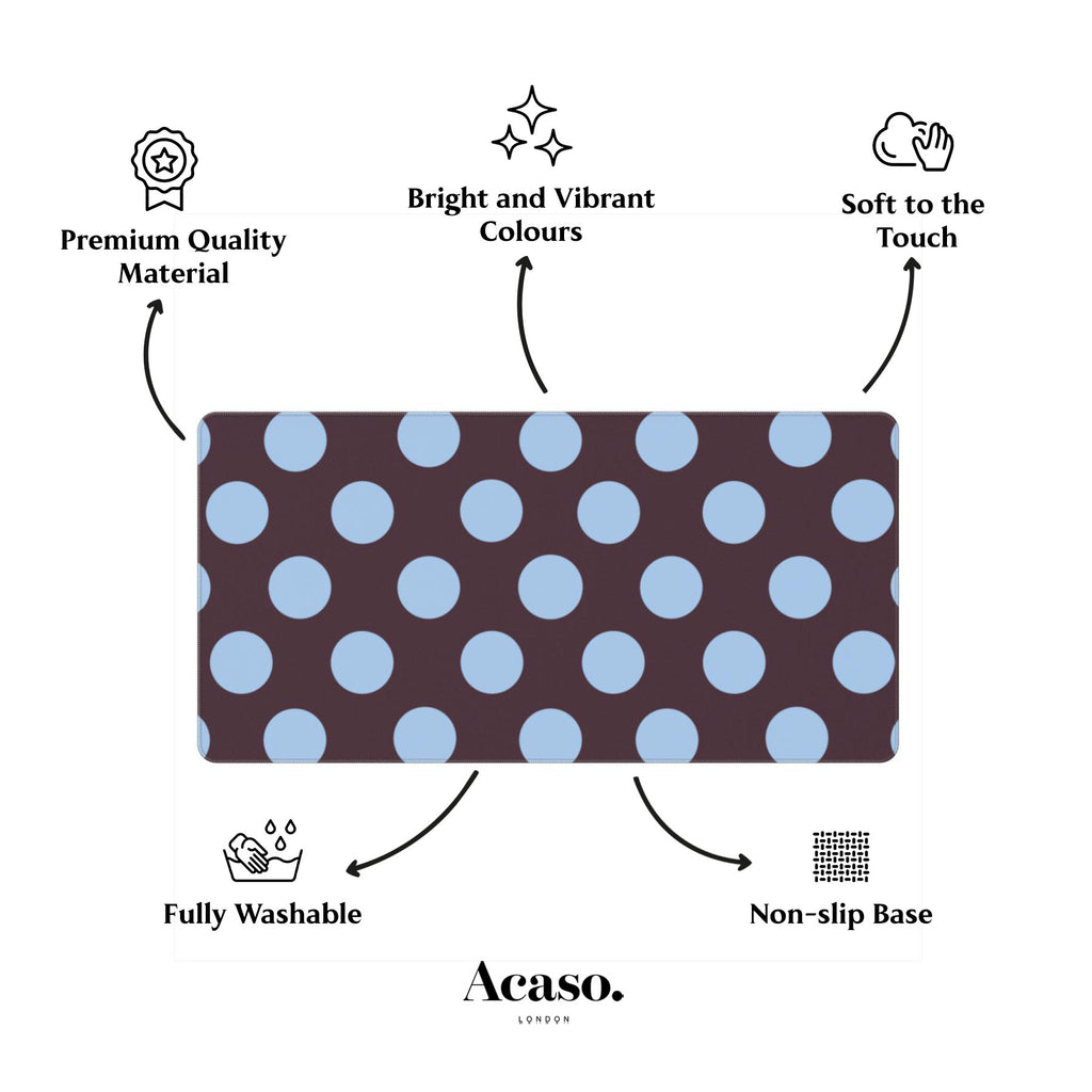 Feria Dots Dark Purple Desk Mat