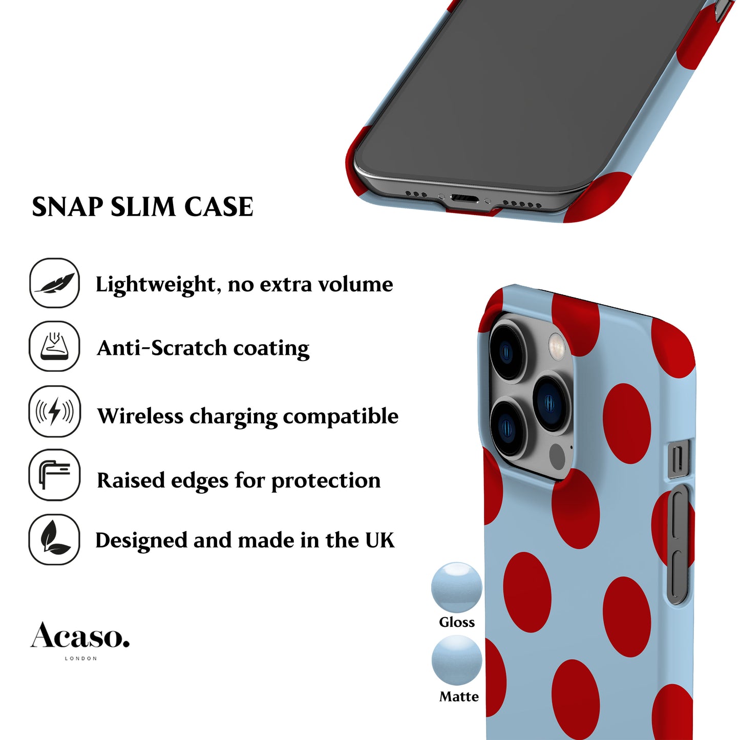 Feria Dots Light Blue Phone Case