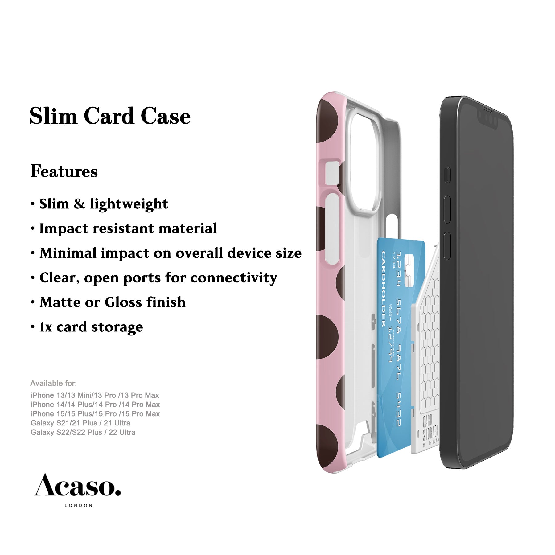 Light Pink Feria Dots Card Case