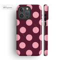Feria Dots Pink Maroon MagSafe iPhone Case