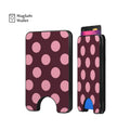 Feria Dots Pink Maroon Magnetic Phone Wallet