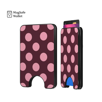 Feria Dots Pink Maroon Magnetic Phone Wallet