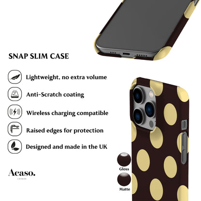 Brown Yellow Feria Dots Phone Case