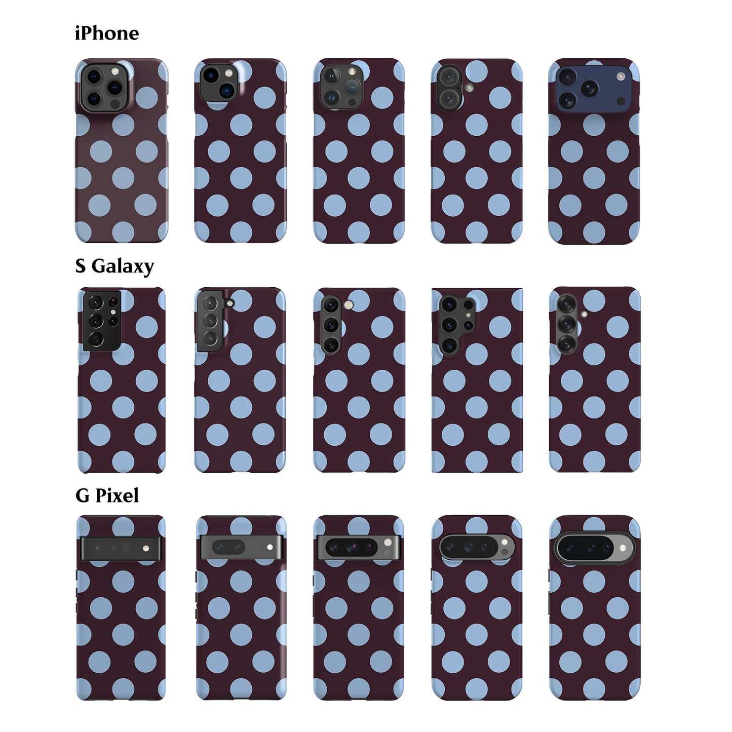 Dark Purple Feria Dots Phone Case