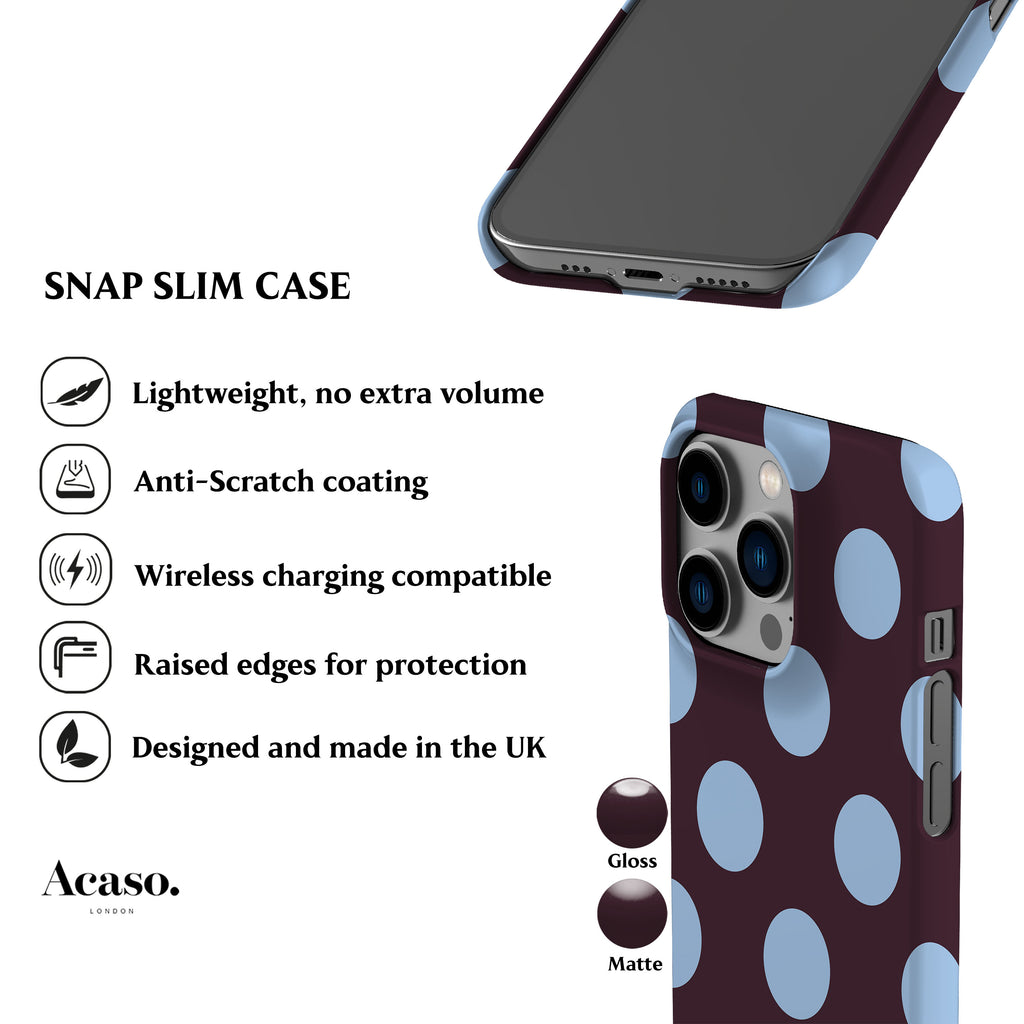 Dark Purple Feria Dots Phone Case