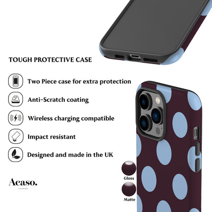 Dark Purple Feria Dots Phone Case