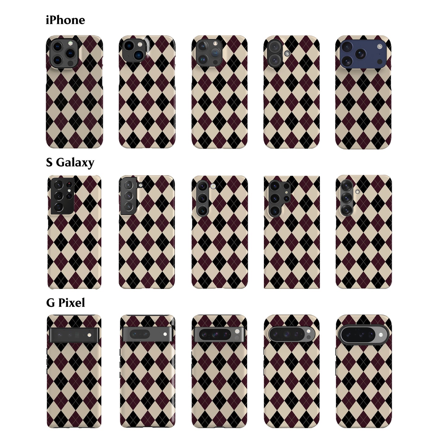 Festive Argyle Phone Case