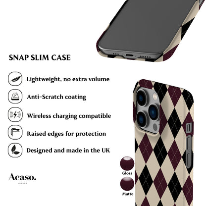 Festive Argyle Phone Case