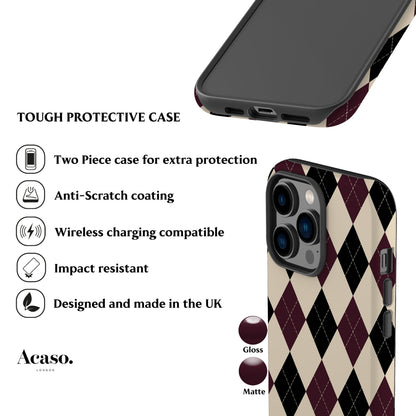 Festive Argyle Phone Case