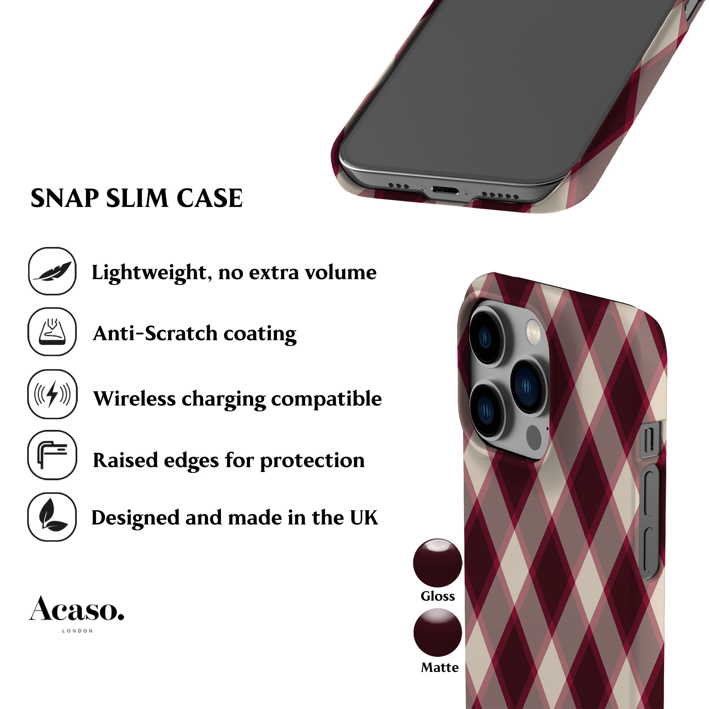 Festive Plaid Phone Case