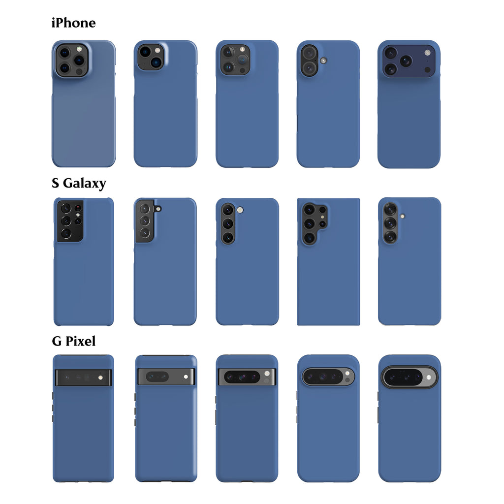 Flax Flower Blue Solid Phone Case