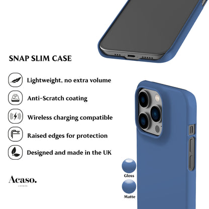 Flax Flower Blue Solid Phone Case