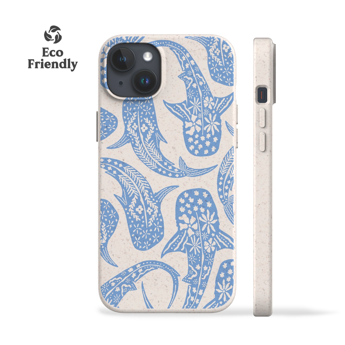 Floral Shark Whale Eco-Friendly Phone Case