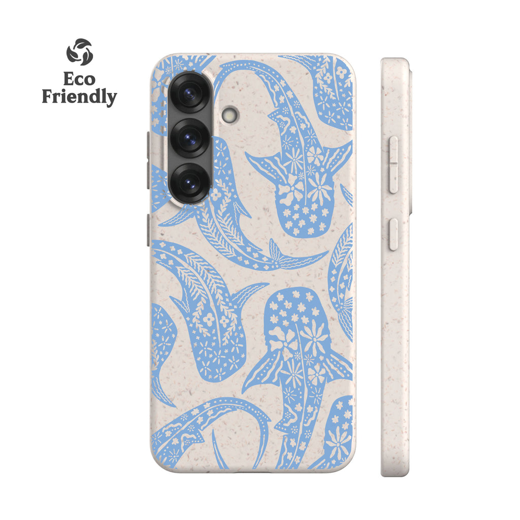 Floral Shark Whale Eco-Friendly Phone Case