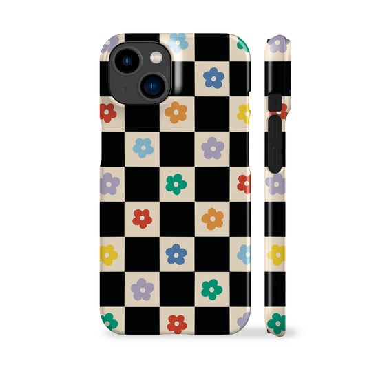 Floral Checkered Phone Case