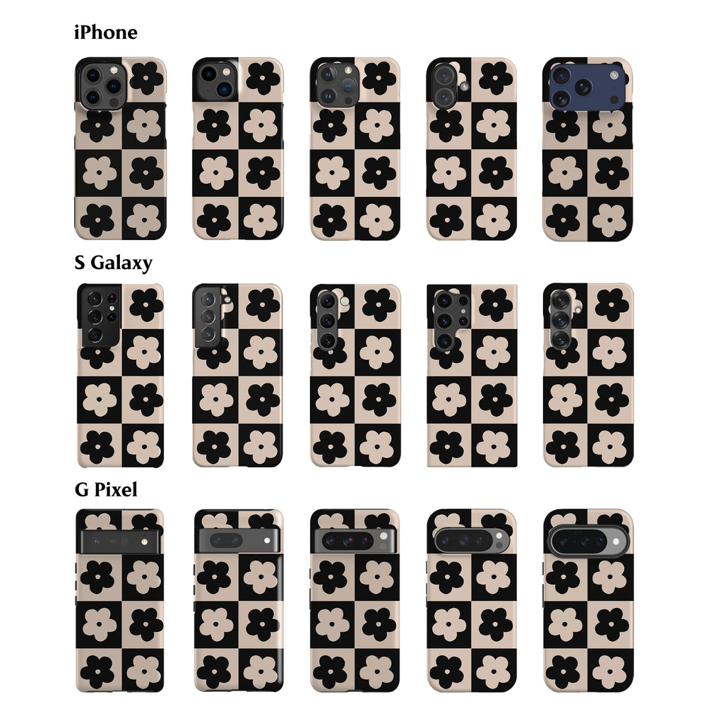 Flower Power Black Phone Case