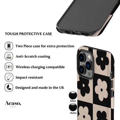 Flower Power Black Phone Case