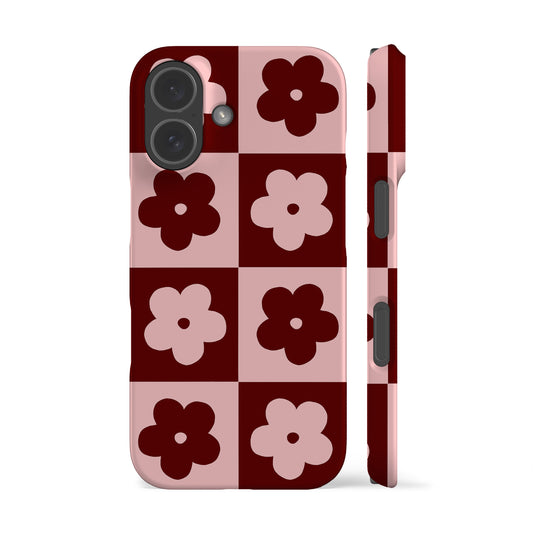 Flower Power Maroon Phone Case