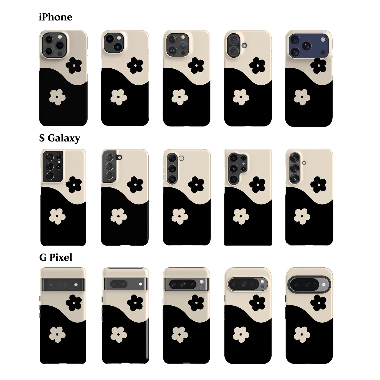 Flower Yin Yang Phone Case