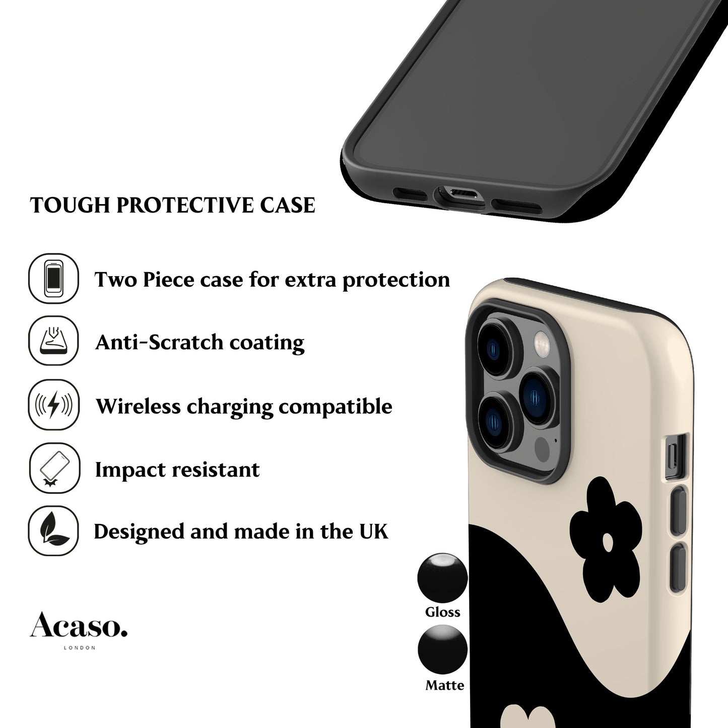 Flower Yin Yang Phone Case