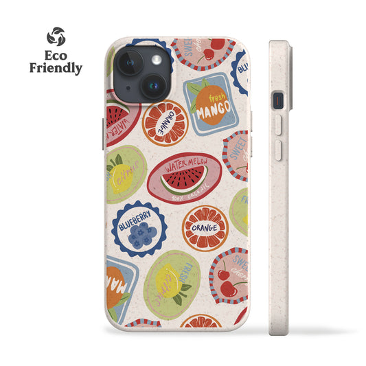 Fruit Stickers Eco-Friendly Phone Case