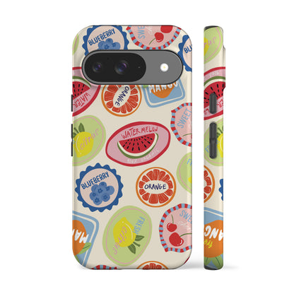 Retro Fruit Stickers Phone Case